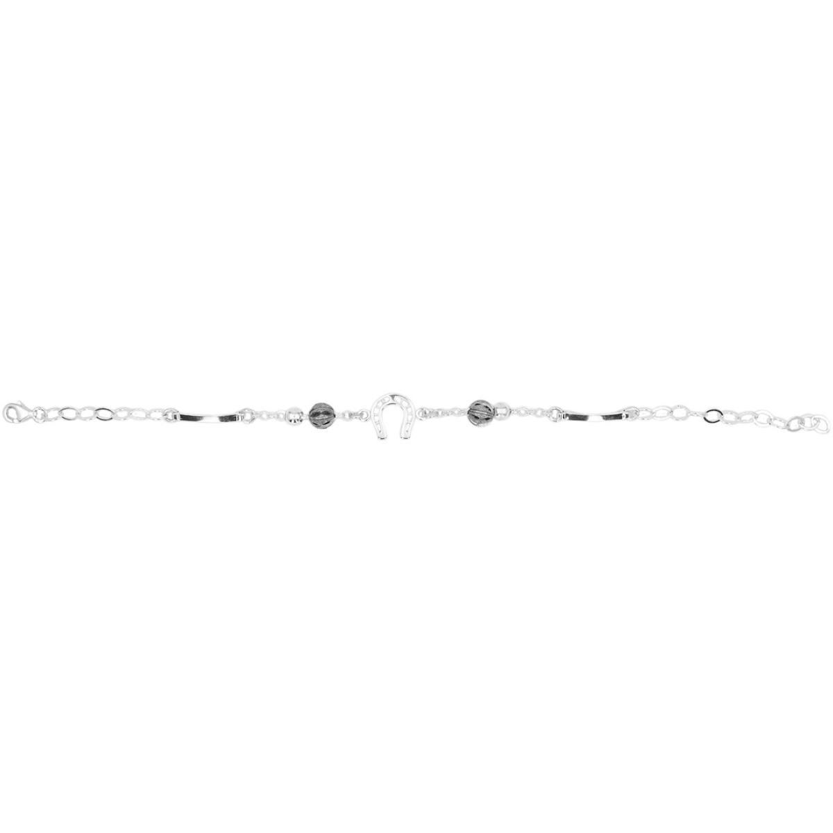 Bracciale In Filo Con Ferro Di Cavallo In Argento 925 - Portafortuna Con Certificato Di Qualità - 4